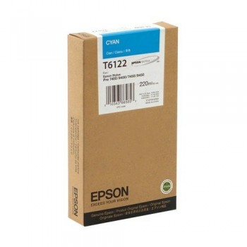 Epson T612, 220 ml Cyan UltraChrome K3 Ink Cartridge